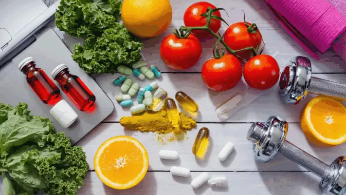 A balanced, health-conscious lifestyle, combining natural foods, supplements, and physical activity.