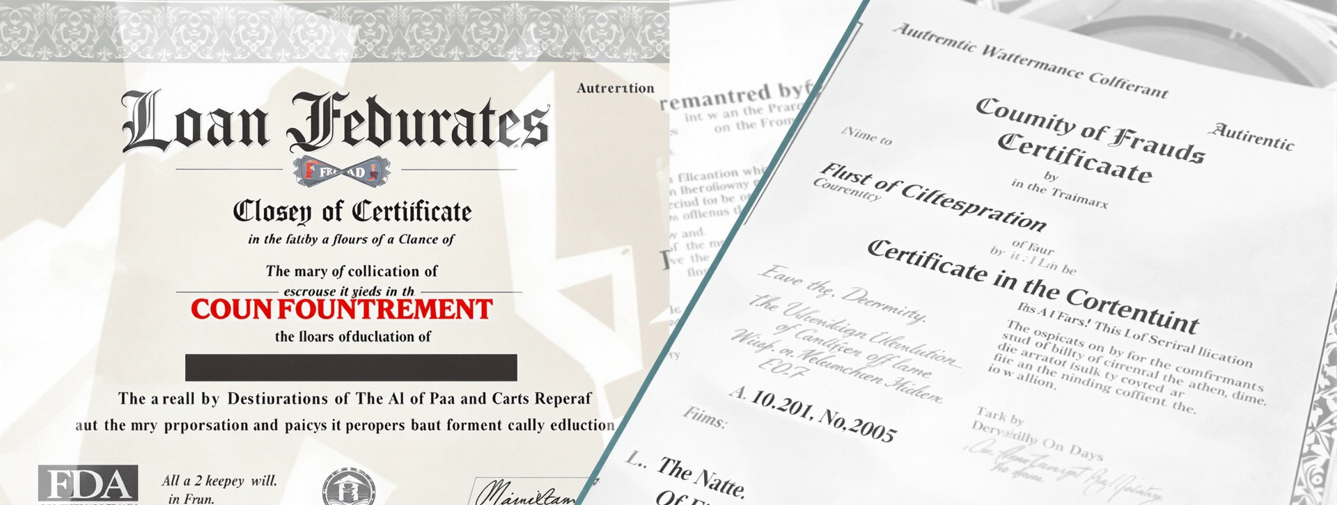 Side-by-side comparison of a fake and real certificate with labels pointing out visual differences. - YSH Group Fake vs. Real Certificates: A Quick Visual Guide