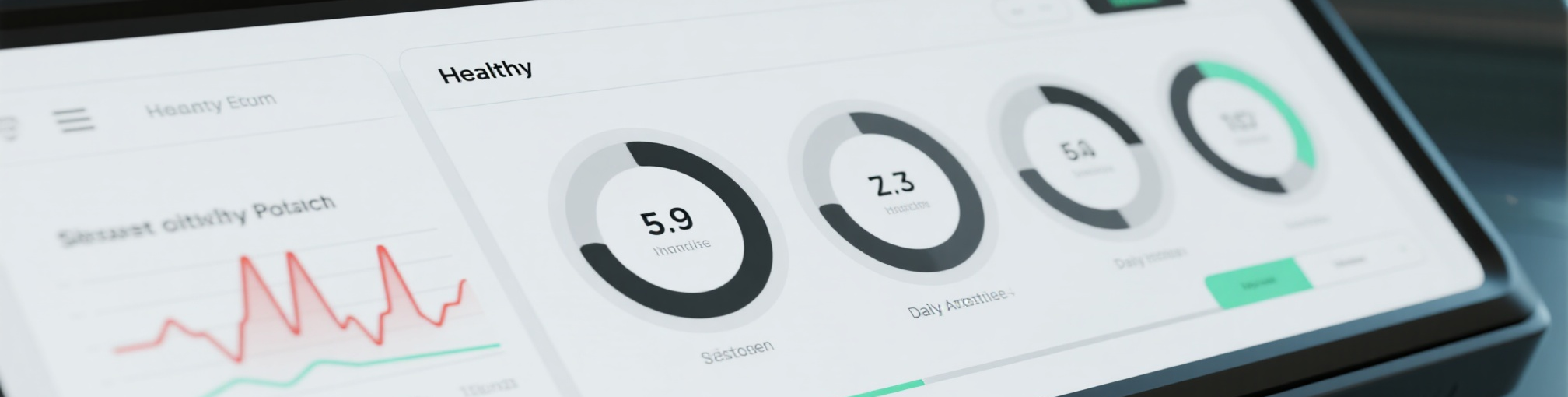 The Pulse of Progress - YSH Group A digital dashboard displaying health metrics with circular graphs showing "5.9 Immune" and "2.3 Heart Rate